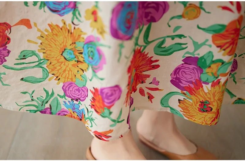 Robe Trapèze Année 70 Multicolore - Louise Vintage