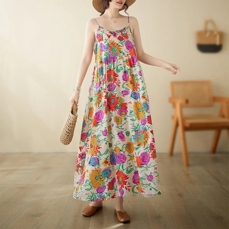 Robe Trapèze Année 70 Multicolore - Louise Vintage
