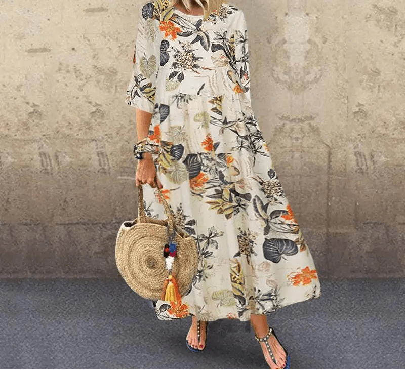 Robe Trapèze Année 70 Stars - Louise Vintage