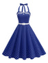Robe Vintage 1950 Bleu - Louise Vintage