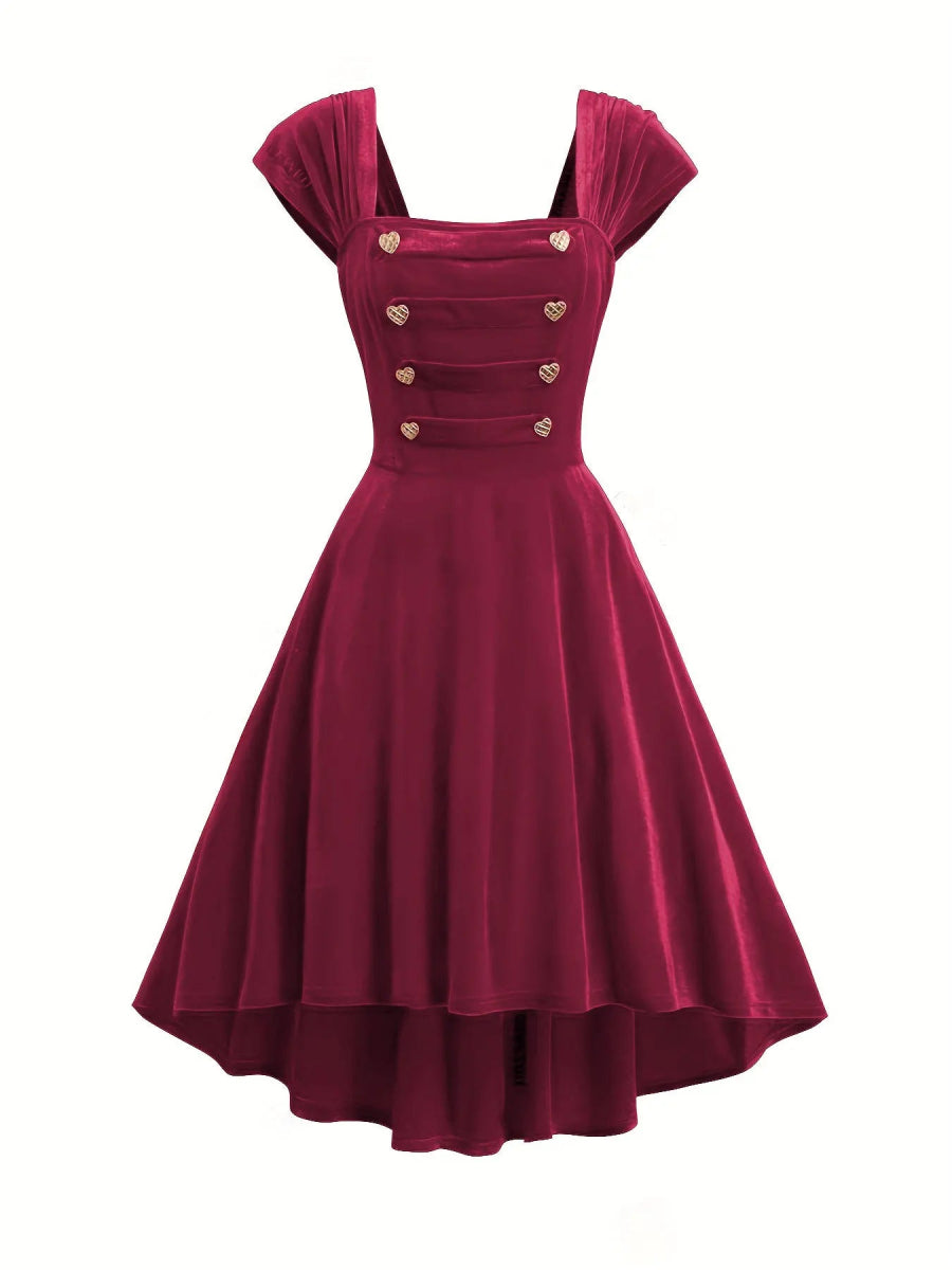 Robe Vintage 50 Bordeaux - Louise Vintage
