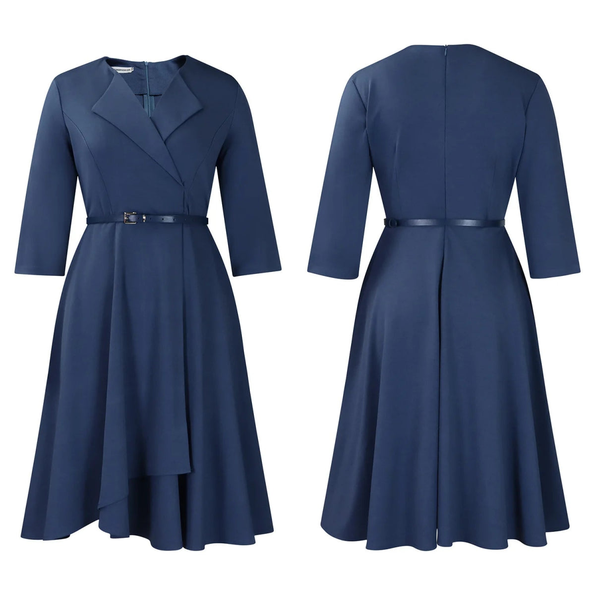 Robe Vintage Année 40 Marine Pas Cher - Louise Vintage