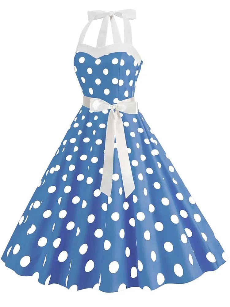 Robe Vintage Année 50 Bleu - Louise Vintage