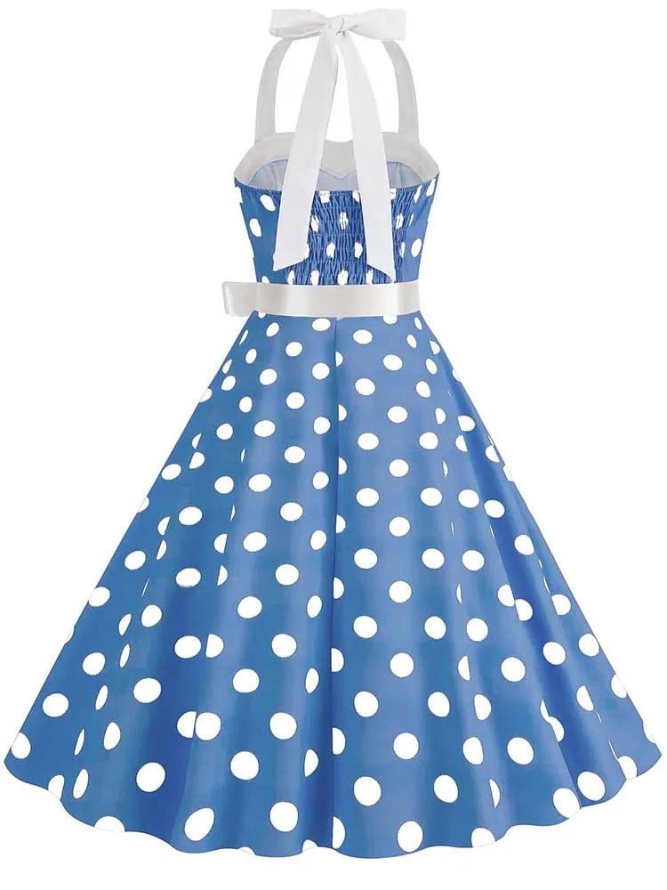 Robe Vintage Année 50 Bleu - Louise Vintage