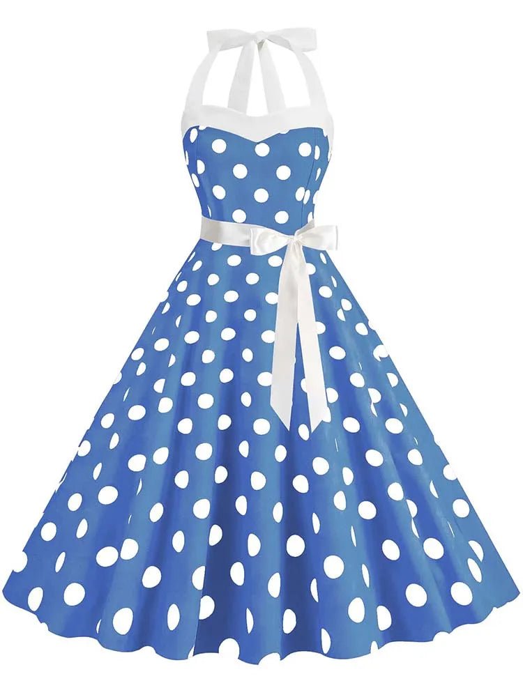 Robe Vintage Année 50 Bleu - Louise Vintage