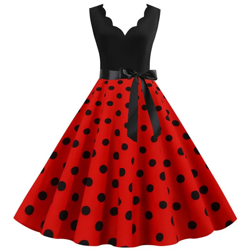 Robe Vintage Année 50 Grande Taille Rouge - Louise Vintage