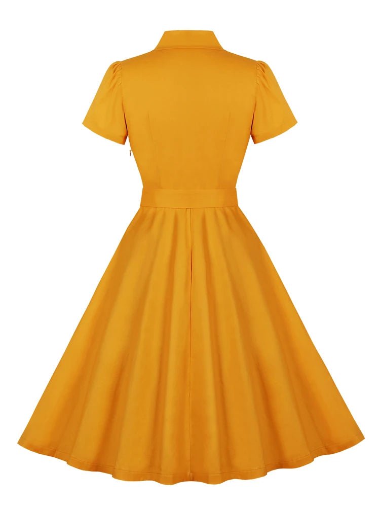 Robe Vintage Année 50 Jaune - Louise Vintage