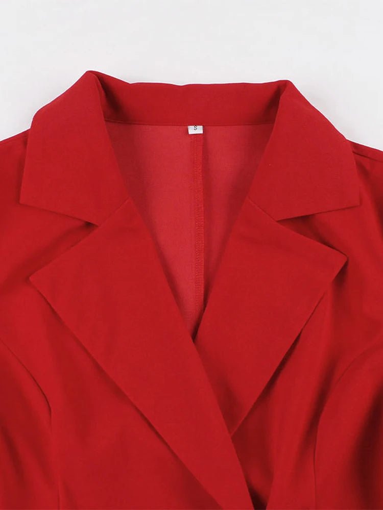 Robe Vintage Année 50 Rouge Unie - Louise Vintage