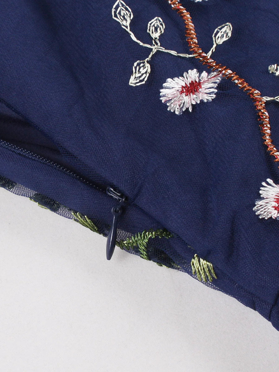 Robe Vintage Année 50 Soir Marine - Louise Vintage