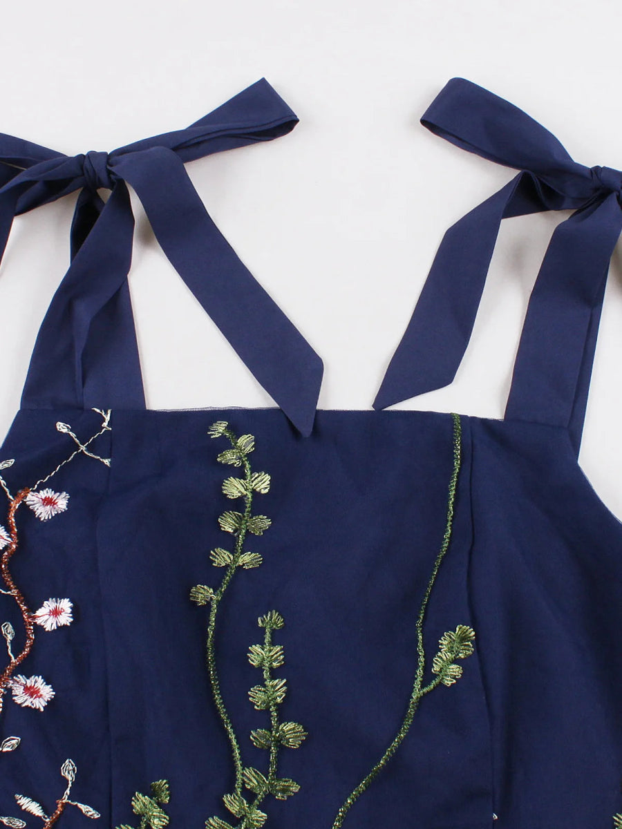 Robe Vintage Année 50 Soir Marine - Louise Vintage