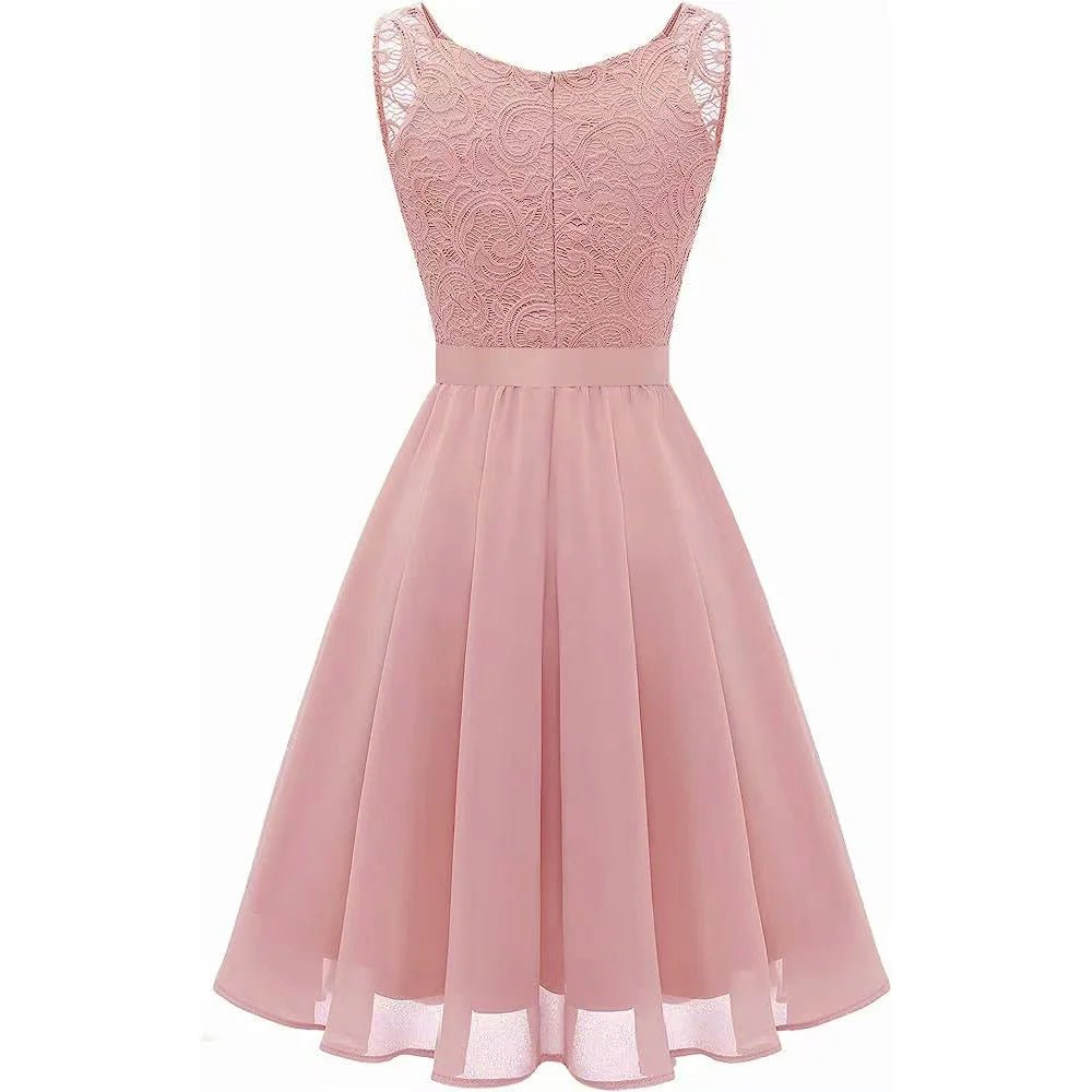 Robe Vintage Année 50 Soir Rose - Louise Vintage