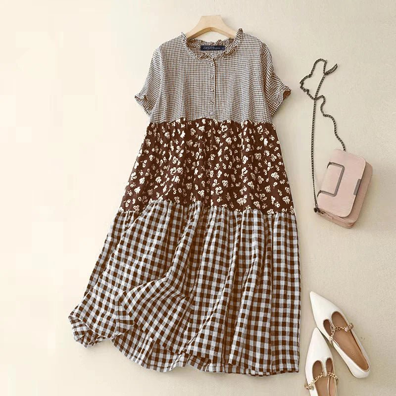 Robe Vintage Année 70 Plaid - Louise Vintage