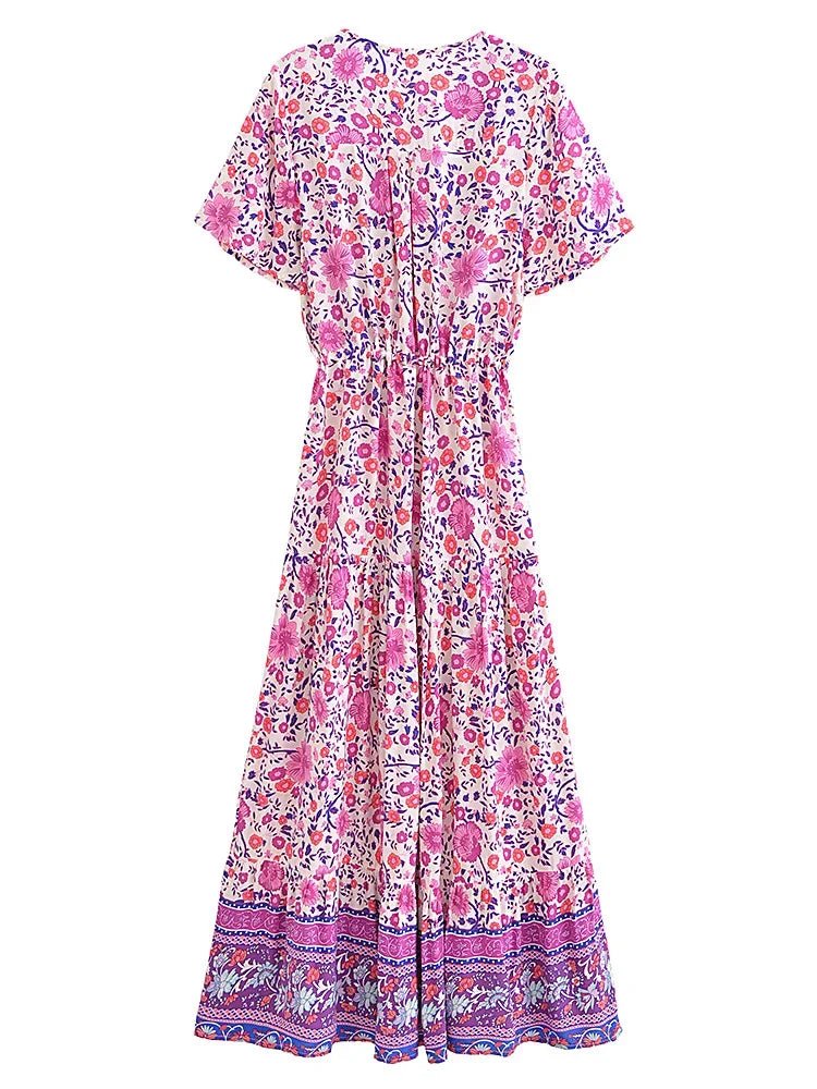 Robe Vintage Année 70 Violet - Louise Vintage