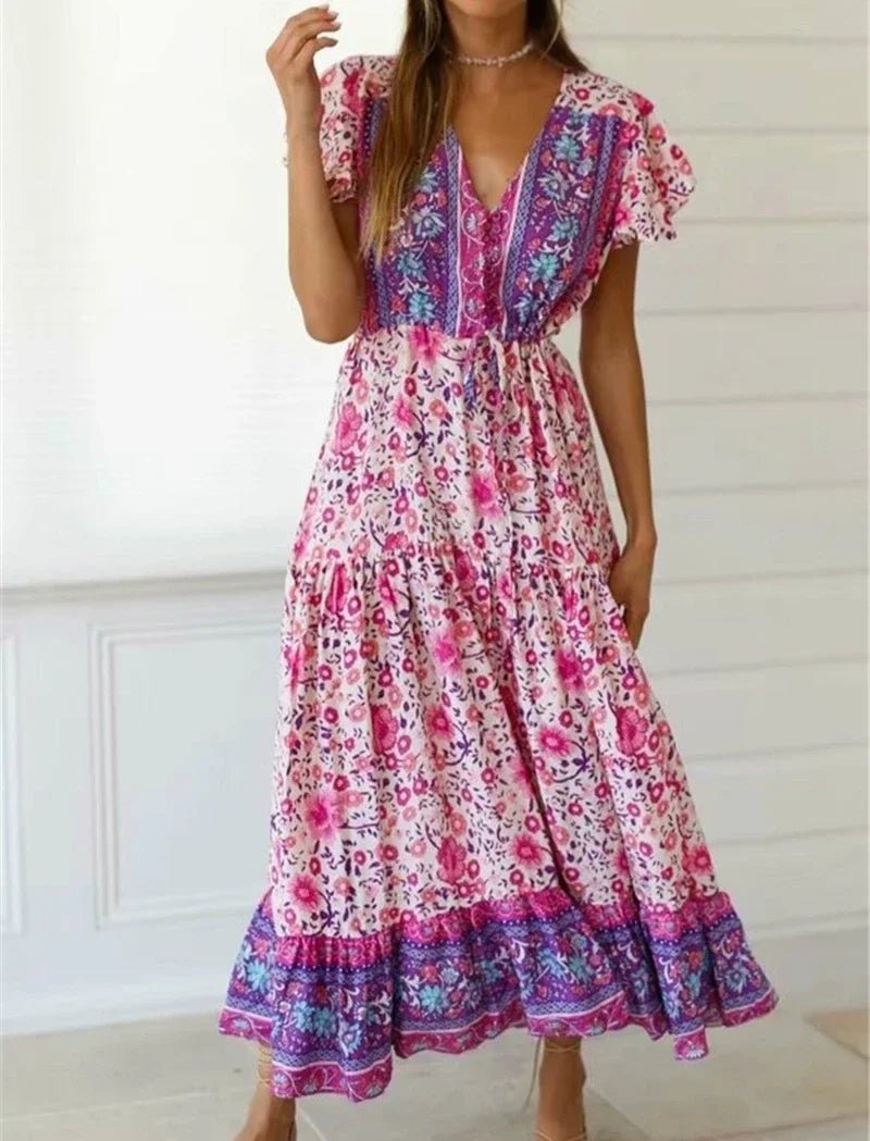 Robe Vintage Année 70 Violet - Louise Vintage
