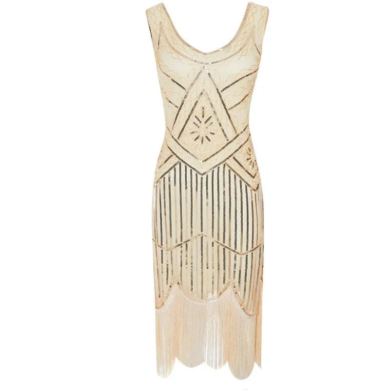 Robe Vintage Années 20 Beige - Louise Vintage
