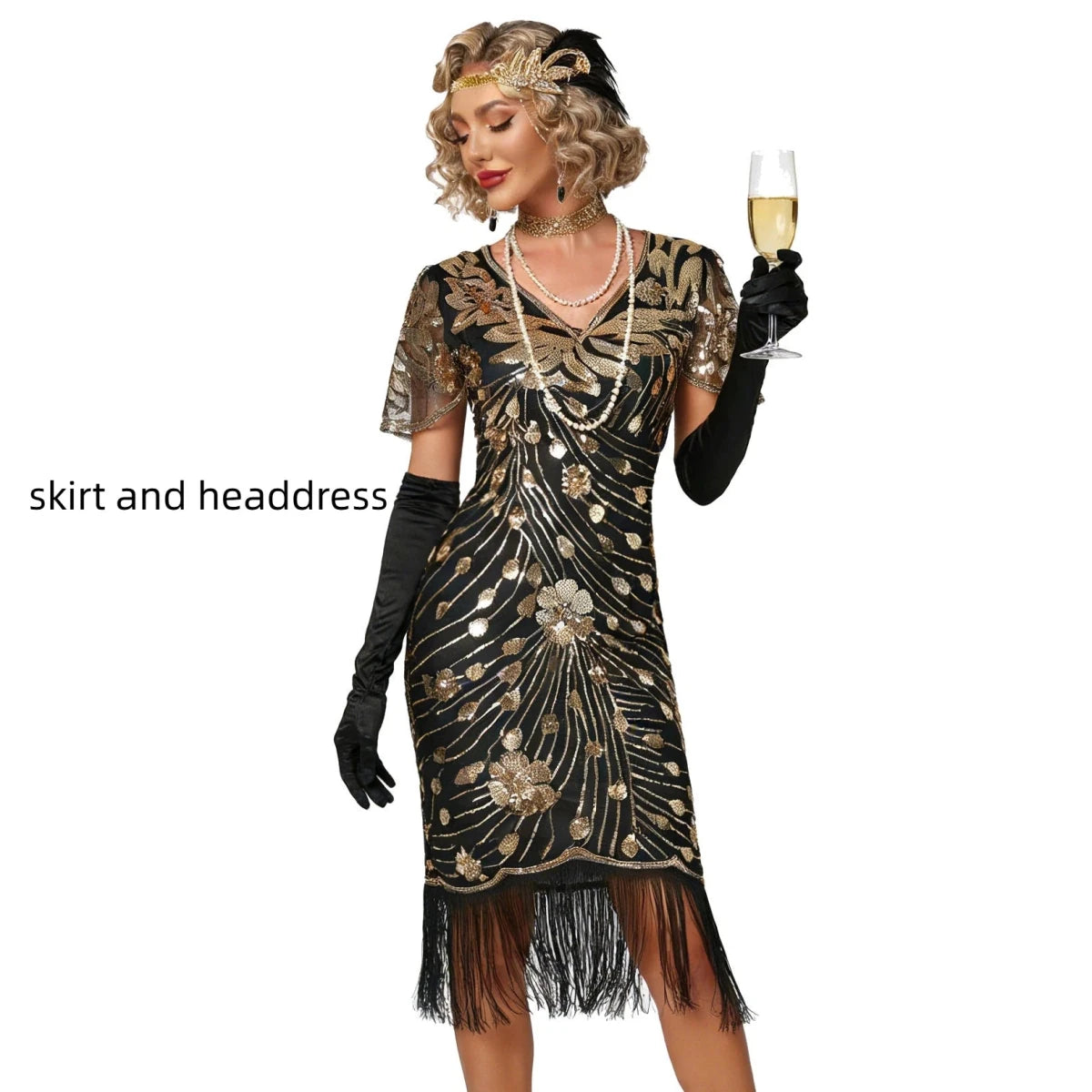 Robe Vintage Années 20 Gatsby Longue Rouge - Louise Vintage