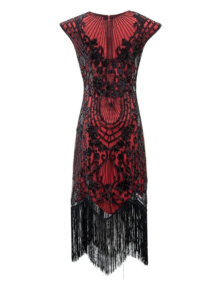 Robe Vintage Années 20 Rétro Rouge - Louise Vintage