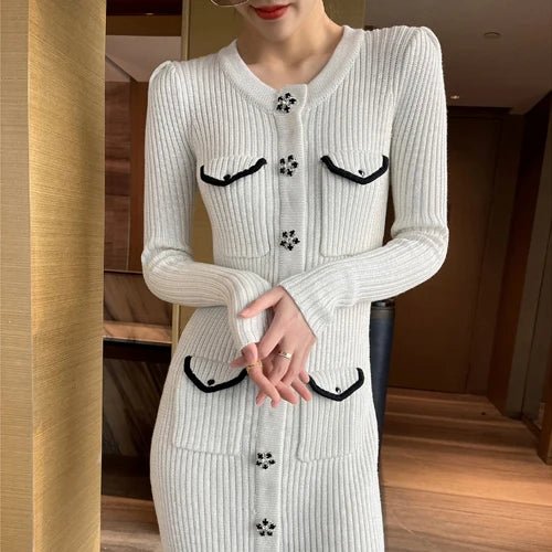 Robe Vintage Années 40 Art Blanc - Louise Vintage