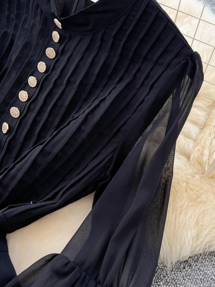 Robe Vintage Années 40 Lanterne Noire - Louise Vintage