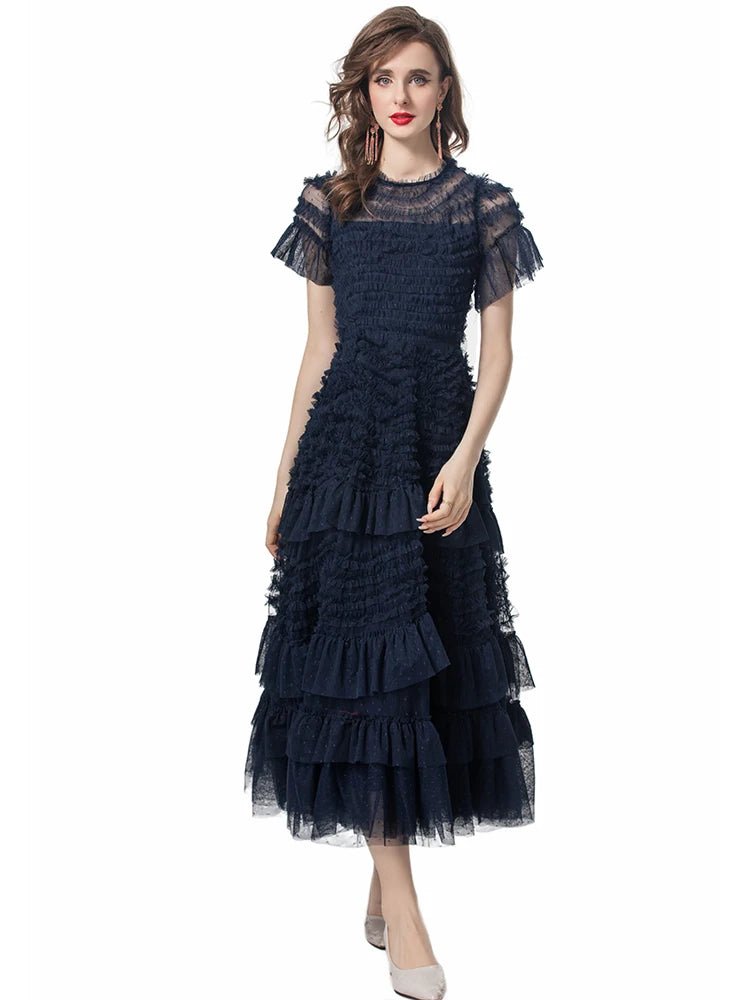 Robe Vintage Années 40 Marine Soirée - Louise Vintage