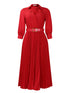 Robe Vintage Années 40 Taille Haute Rouge - Louise Vintage