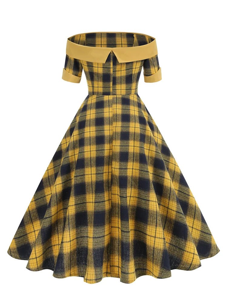 Robe Vintage Années 50 Tartan - Louise Vintage