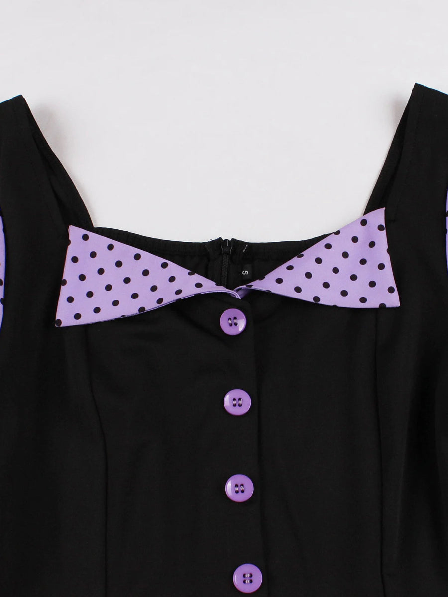 Robe Vintage Années 50 Violet - Louise Vintage