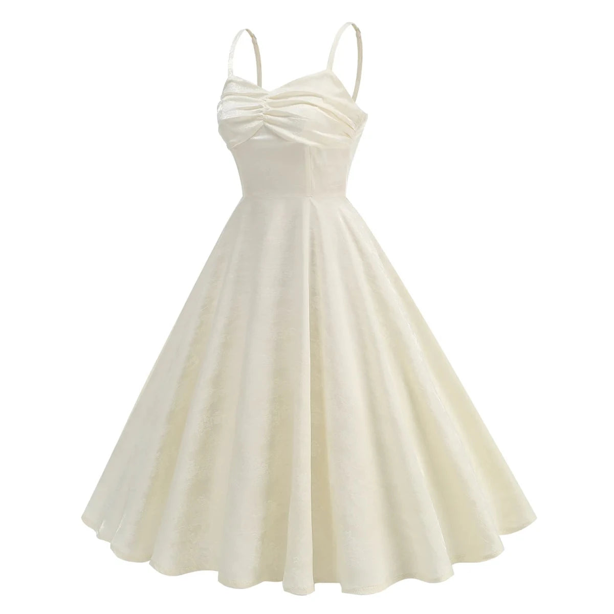 Robe Vintage Blanche Rockabilly - Louise Vintage