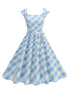 Robe Vintage Carreaux Turquoise - Louise Vintage