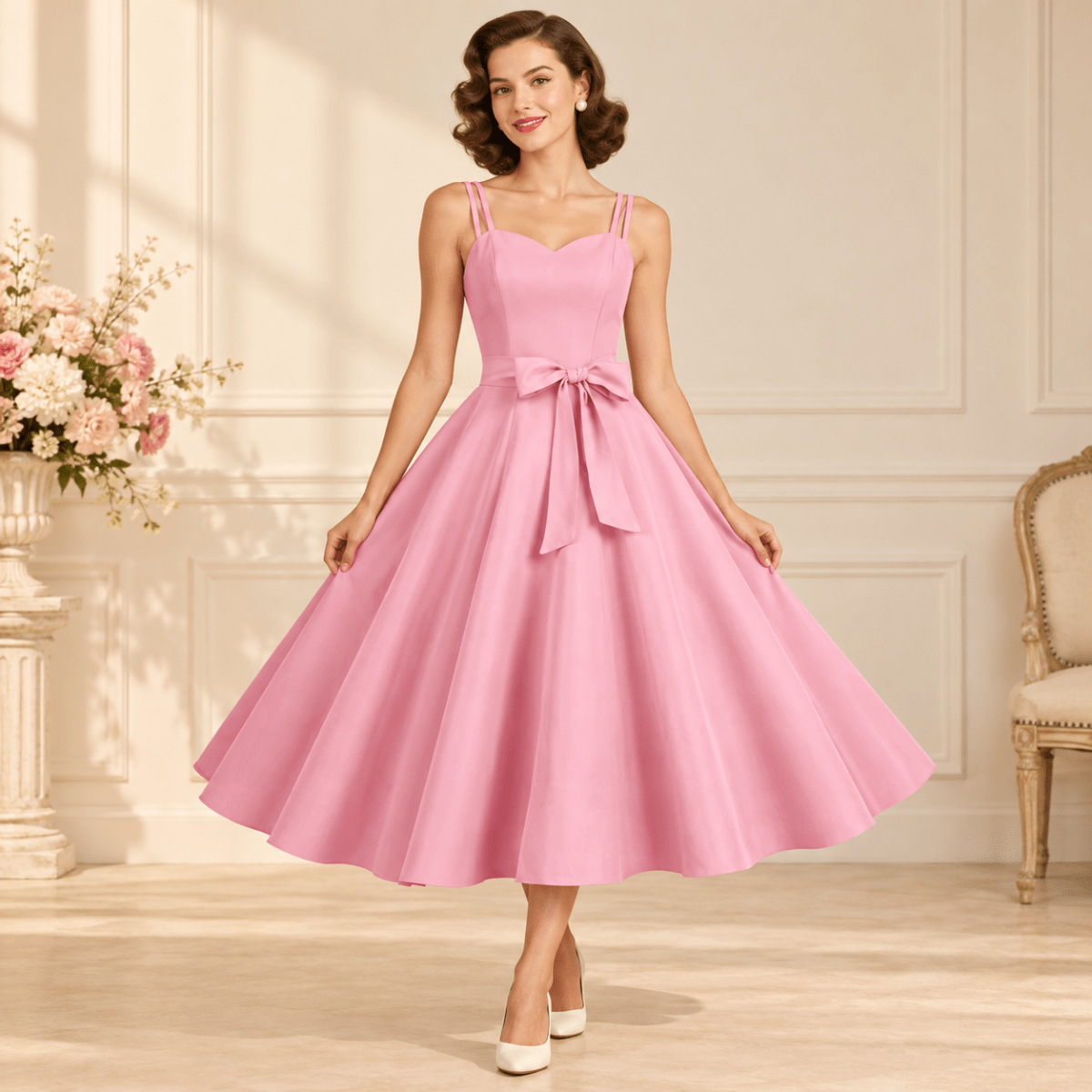 Robe Vintage Ceremonie Rose - Louise Vintage