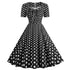 Robe Vintage Col Carré Pois - Louise Vintage