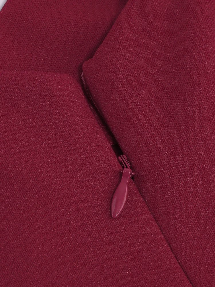 Robe Vintage Crayon Chic Bordeaux - Louise Vintage