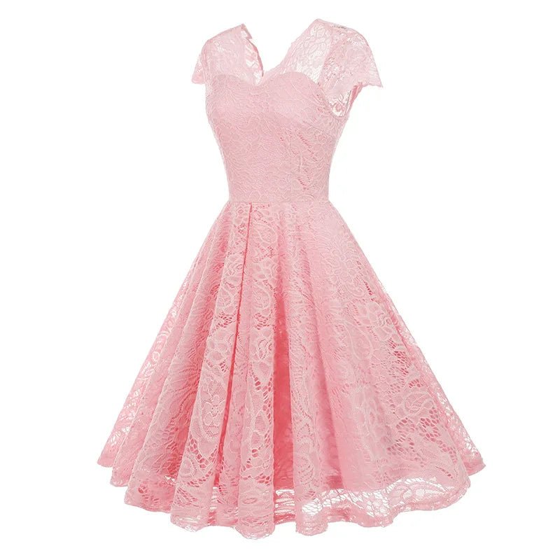 Robe Vintage de Soirée Rose - Louise Vintage