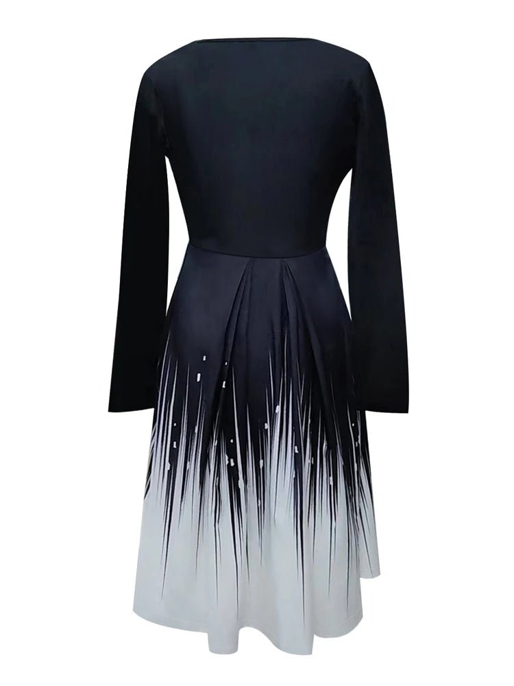 Robe Vintage Dessin Manches Longues - Louise Vintage