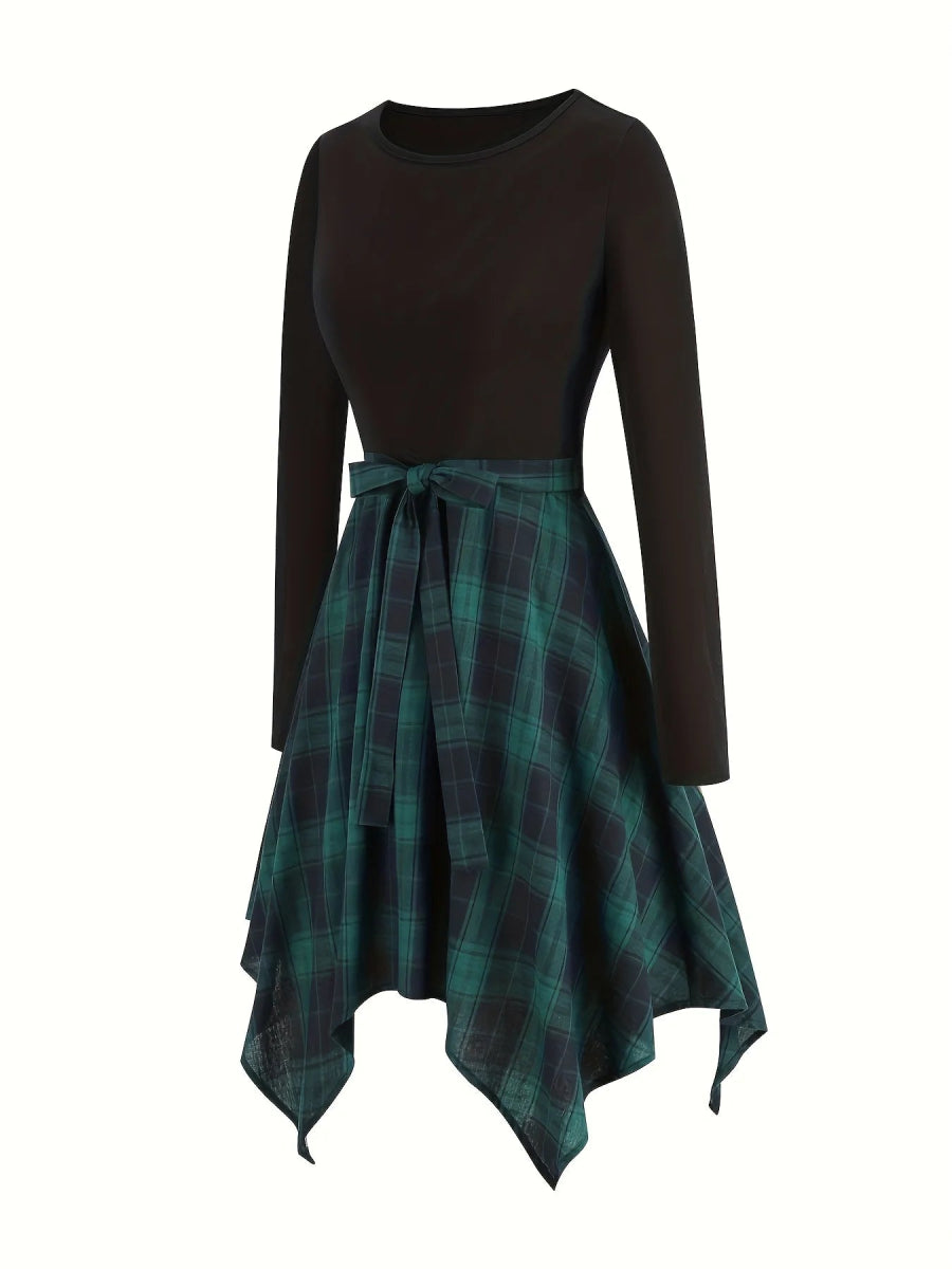 Robe Vintage Ecosse Noir - Louise Vintage