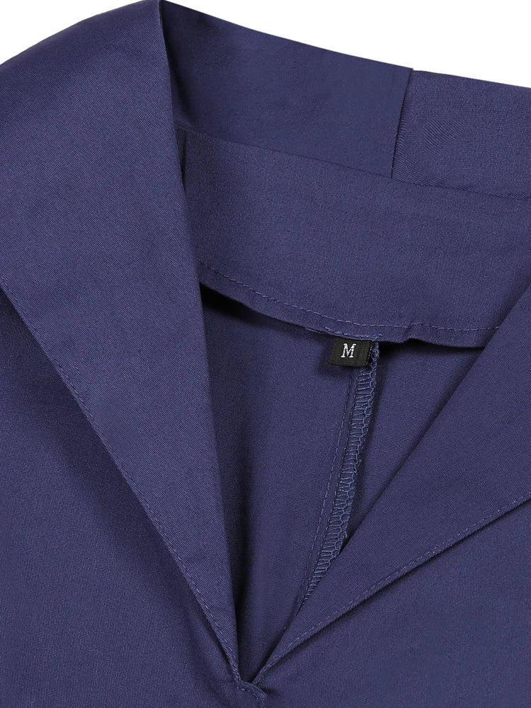 Robe Vintage Grande Taille Bleu uni - Louise Vintage