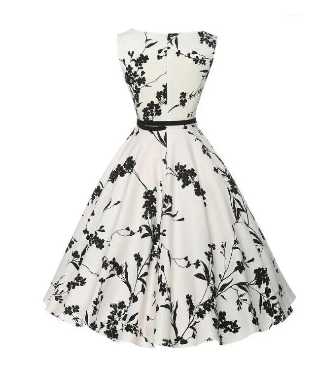 Robe Vintage Grande Taille Haute Blanc - Louise Vintage