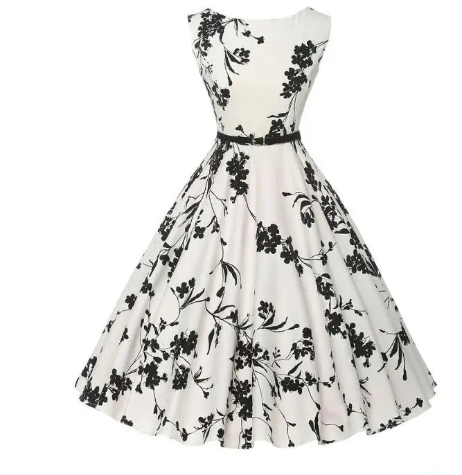 Robe Vintage Grande Taille Haute Blanc - Louise Vintage