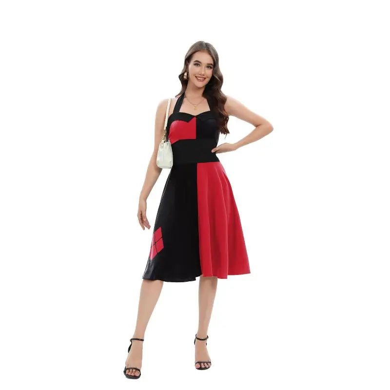 Robe Vintage Grande Taille Rouge Noir - Louise Vintage