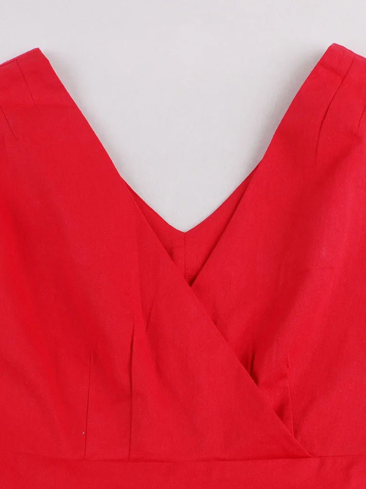 Robe Vintage Grande Taille Sexy Rouge - Louise Vintage