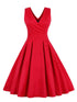 Robe Vintage Grande Taille Sexy Rouge - Louise Vintage