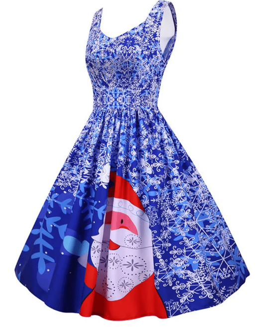 Robe Vintage Hiver Ciel Noel - Louise Vintage