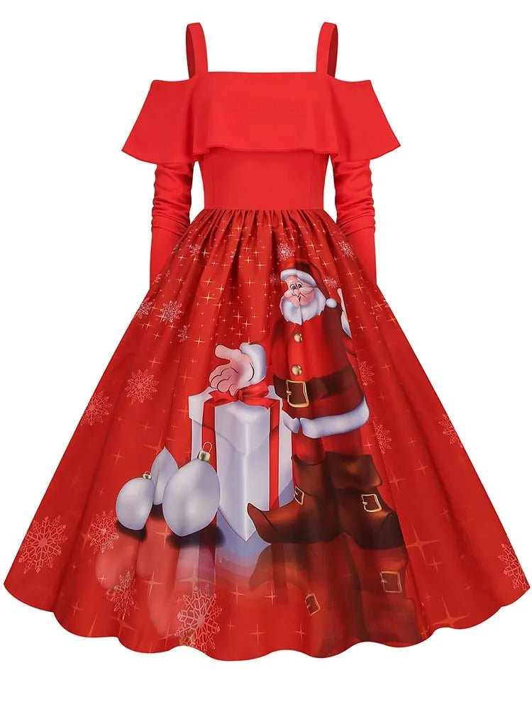 Robe Vintage Hiver Grande Taille Rouge - Louise Vintage
