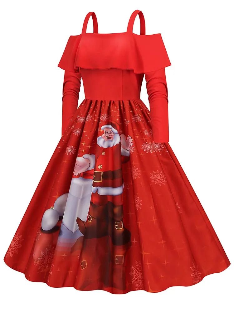 Robe Vintage Hiver Grande Taille Rouge - Louise Vintage