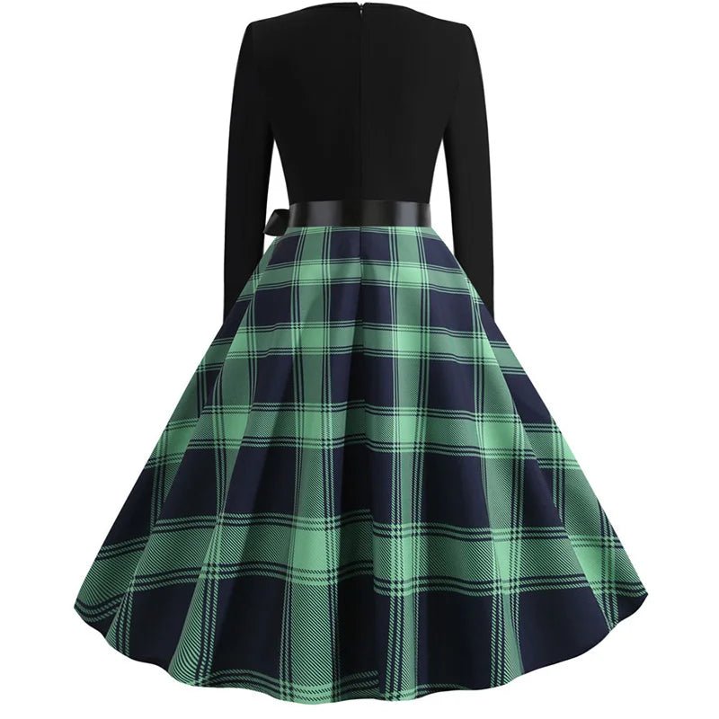 Robe Vintage Hiver Grande Taille Vert - Louise Vintage