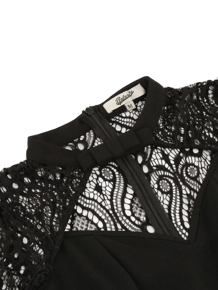 Robe Vintage Hiver Noir - Louise Vintage