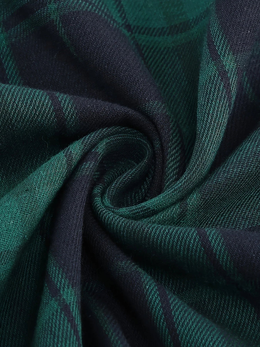 Robe Vintage Hiver Noire Coquelicots - Louise Vintage