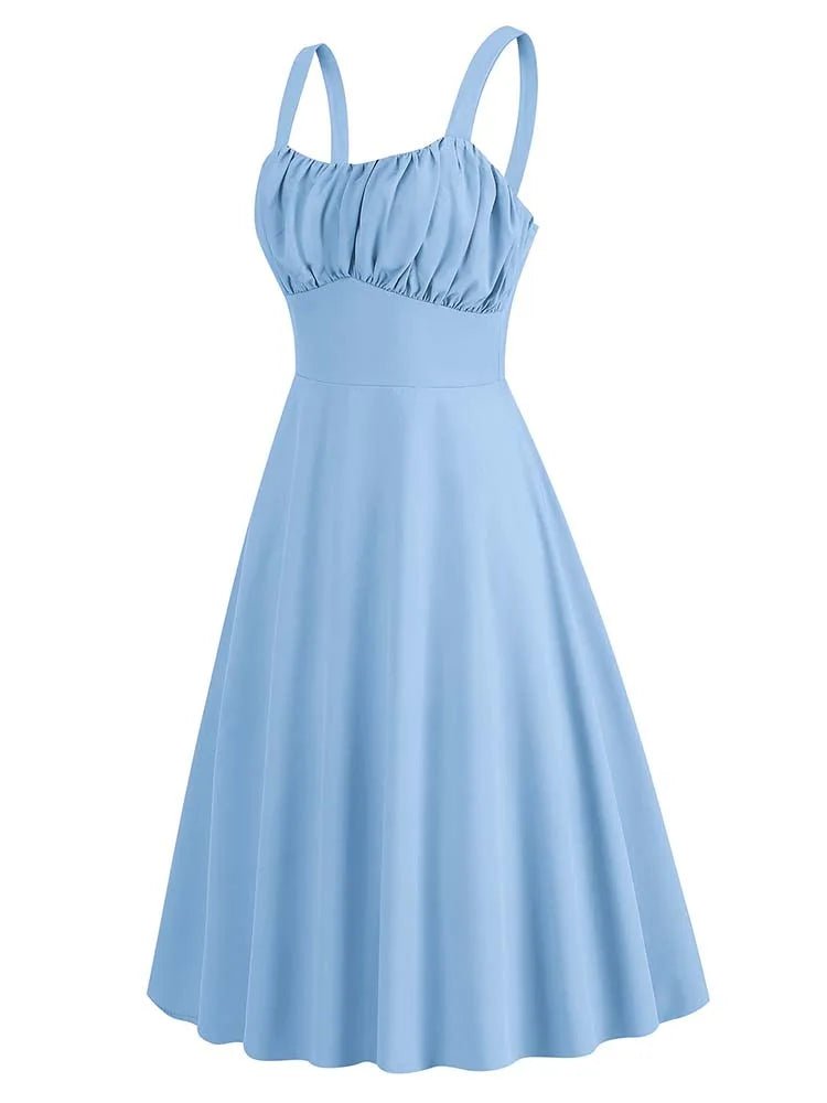 Robe Vintage Longue Boho Bleu - Louise Vintage