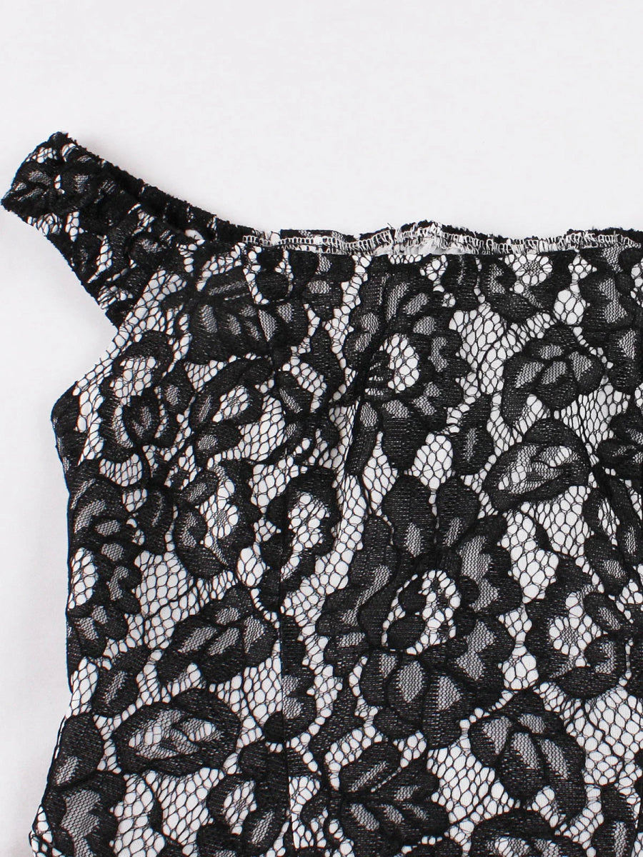 Robe Vintage Noire Argent - Louise Vintage