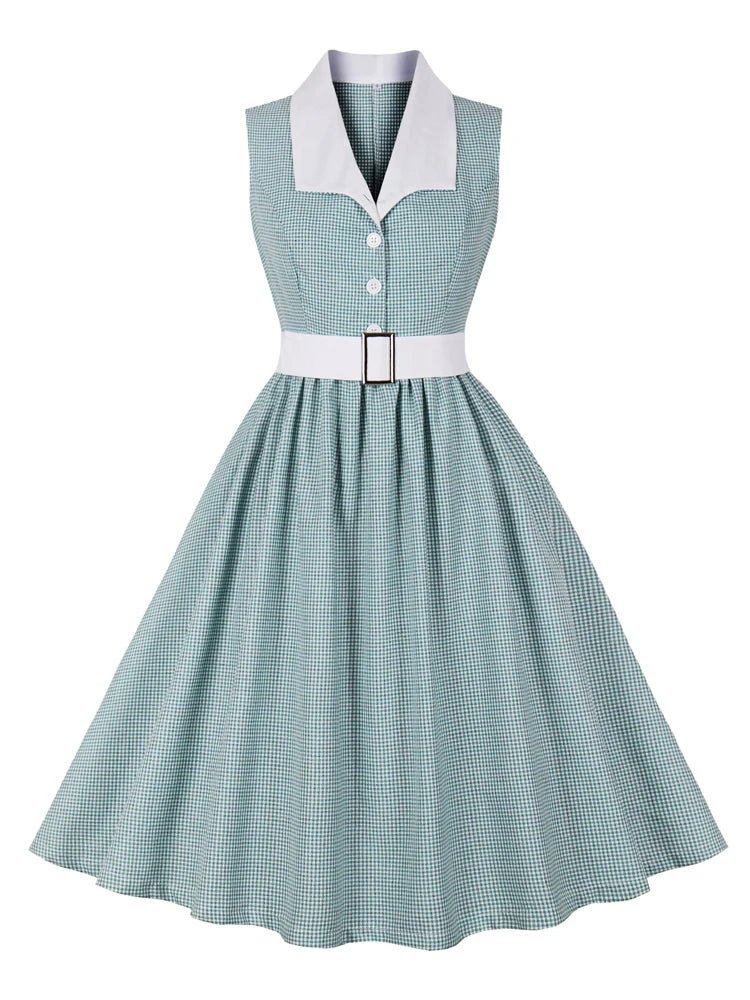 Robe Vintage Plissée Ciel - Louise Vintage